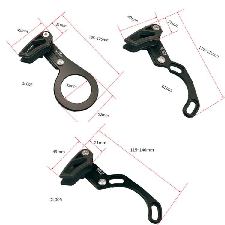 Bicycle Front Derailleur Single-Plate Positive Negative Tooth Chain Guide, Color: ISG03 Model Black