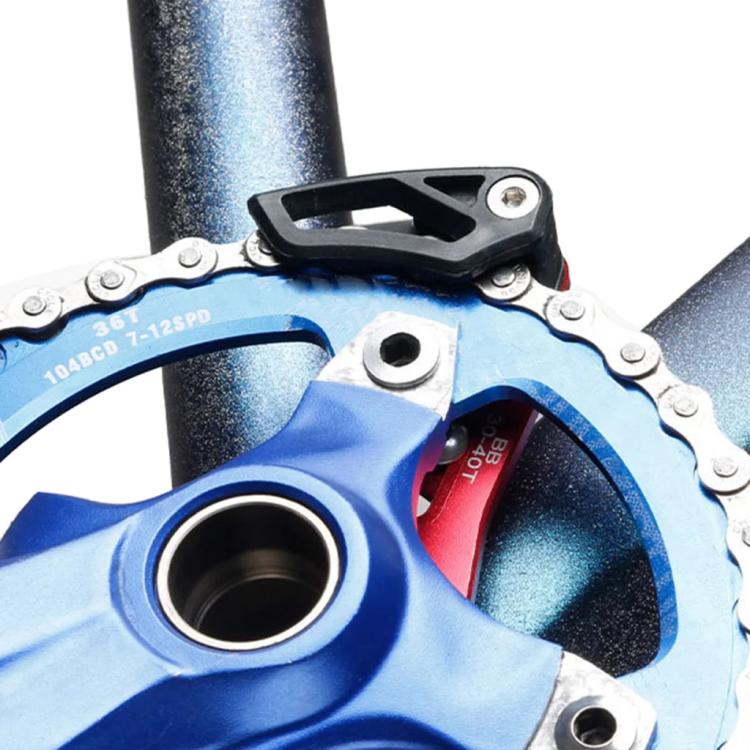 Dérailleur avant de vélo, guide-chaîne à dents positives et négatives à plateau unique, couleur : Modèle ISG05 Rouge