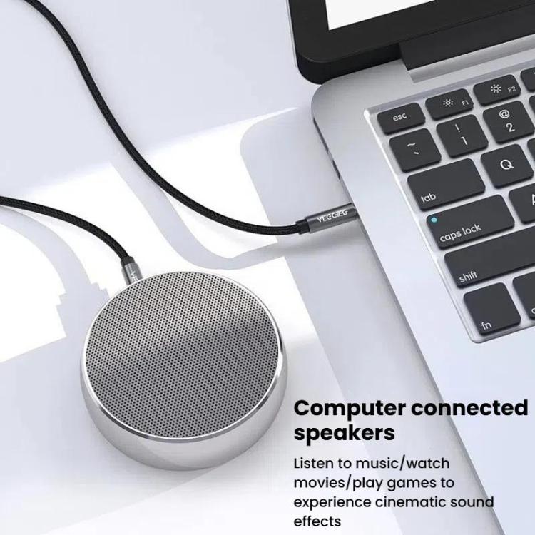 VegGieg Aux Car Audio Cable 3.5mm Male To Male Connection Cable For Phone Computer Stereo Amplifier Earphone, Length: 1m(Braided)