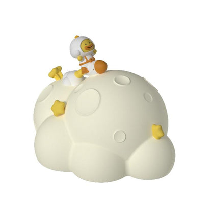 ICARER FAMILY IF-YD04 Cartoon Silicone Night Light Ornaments Astronaut Moon Lamp(Warm light)