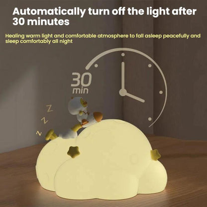 ICARER FAMILY IF-YD04 Cartoon Silicone Night Light Ornaments Astronaut Moon Lamp(Warm light)