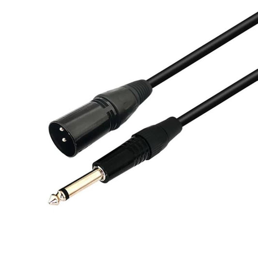 VEGGIEG 3Pin XLR Speaker Loudspeaker Cable Mixer Audio Microphone Cable, Length: 0.3m(6.5mm To XLR Male)