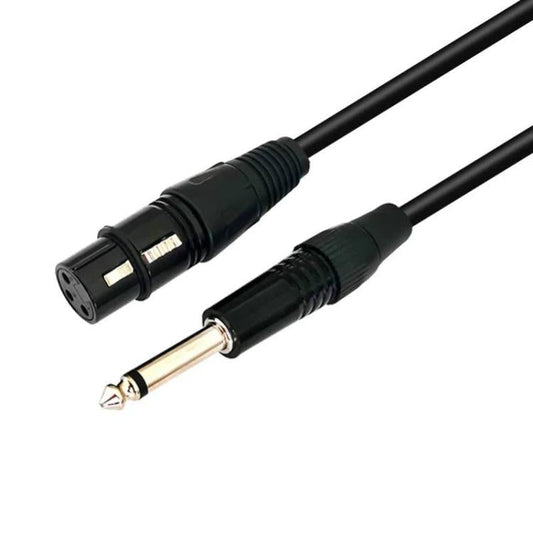 VEGGIEG 3Pin XLR Speaker Loudspeaker Cable Mixer Audio Microphone Cable, Length: 0.3m(6.5mm To XLR Female)