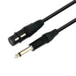VEGGIEG 3Pin XLR Speaker Loudspeaker Cable Mixer Audio Microphone Cable, Length: 0.5m(6.5mm To XLR Female)