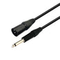 VEGGIEG 3Pin XLR Speaker Loudspeaker Cable Mixer Audio Microphone Cable, Length: 1m(6.5mm To XLR Male)