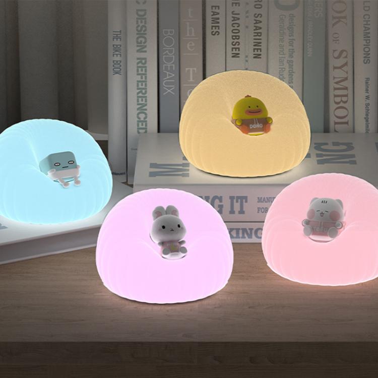 VEILLEUSE SILICONE ICARER FAMILY IF-YD01 Lampe de chevet de chambre de bébé Lampe d'allaitement (Beige)