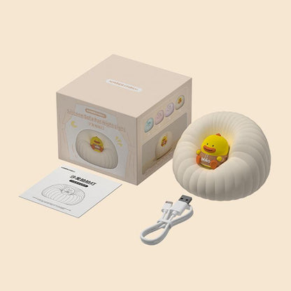 VEILLEUSE SILICONE ICARER FAMILY IF-YD01 Lampe de chevet de chambre de bébé Lampe d'allaitement (Beige)