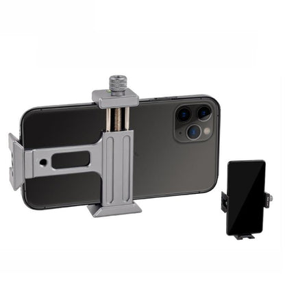 XILETU XJ-T8 Pince de support de téléphone en métal avec griffe froide, trou de vis 1/4 pouce et base compatible Arca-Swiss (gris)