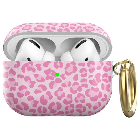 Pour AirPods Pro 2 / Pro Coque de protection en TPU avec imprimé léopard AhaStyle (rose)