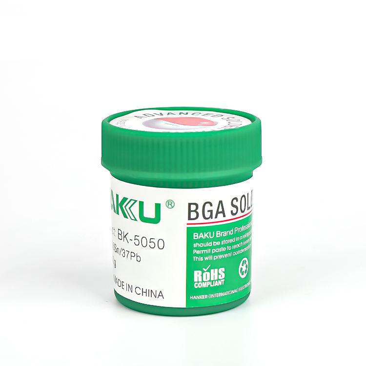 Pâte à souder BGA BAKU BK-5050 150g pour réparation de cartes mères de téléphones portables et d'ordinateurs