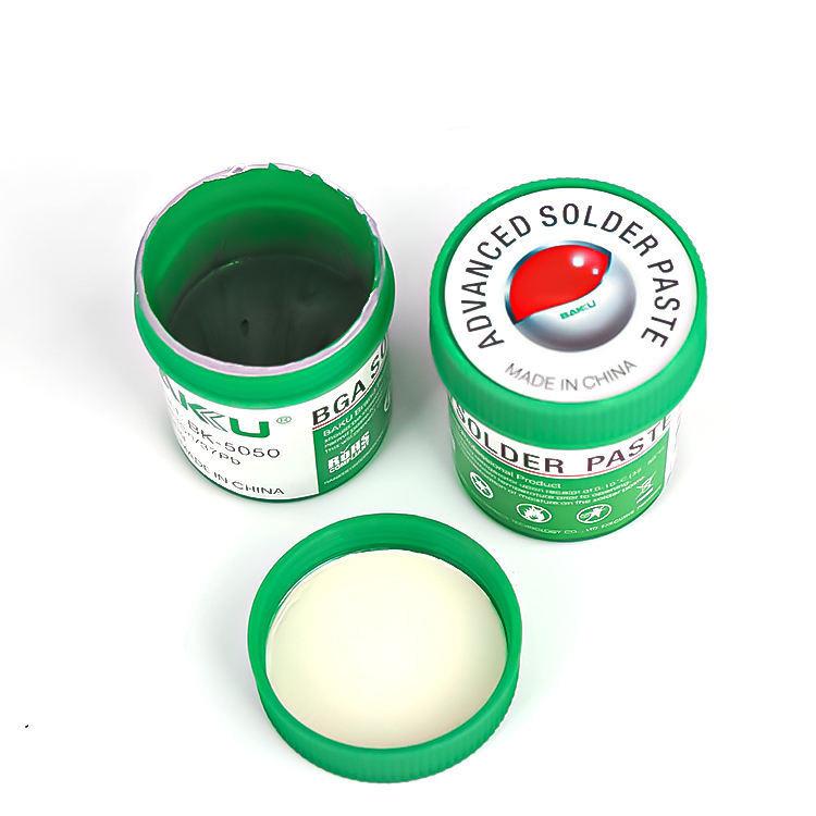 Pâte à souder BGA BAKU BK-5050 150g pour réparation de cartes mères de téléphones portables et d'ordinateurs
