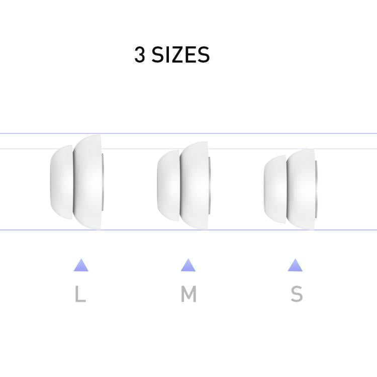 For AirPods Pro / Pro 2 AhaStyle PT99-2 Earphone Silicone Earbuds, Size: S(White)