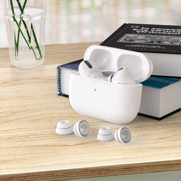 For AirPods Pro / Pro 2 AhaStyle PT99-2 Earphone Silicone Earbuds, Size: M(White)