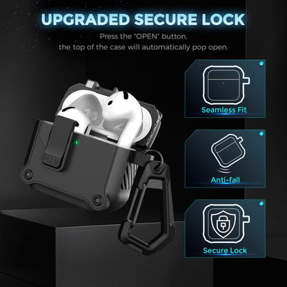 For AirPods 4 AhaStyle WG167 With Safety Locking Integrated Protective Case(White)