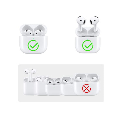 For AirPods 4 AhaStyle WG167 With Safety Locking Integrated Protective Case(White)