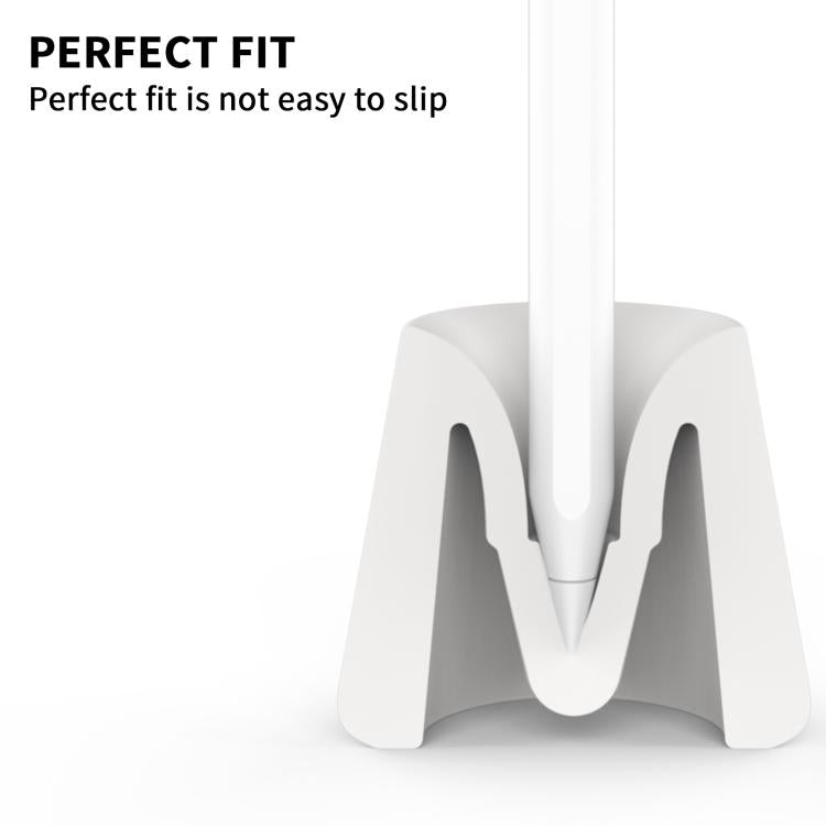 For Apple Pencil USB-C / 2 / 1 AhaStyle BD02 Silicone Base Pen Holder(White)