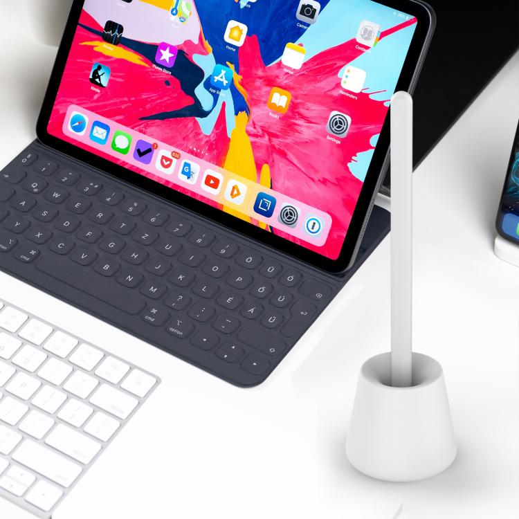 For Apple Pencil USB-C / 2 / 1 AhaStyle BD02 Silicone Base Pen Holder(Pink)