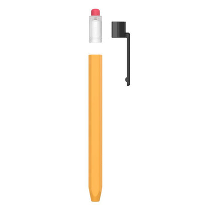 For Apple Pencil 2 AhaStyle PT180-K Stylus Retro Anti-slip Protection Case(Yellow)