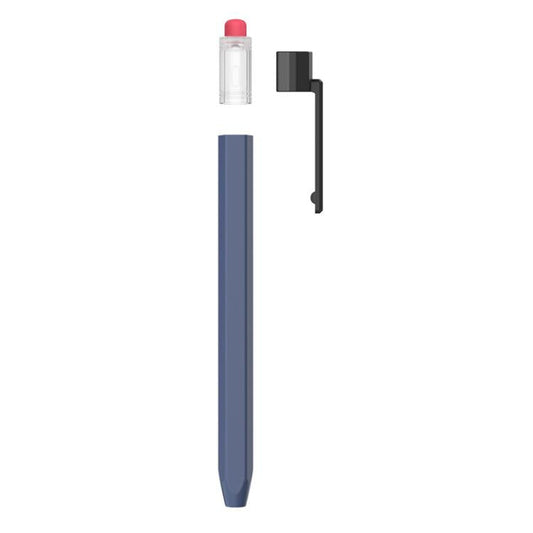 For Apple Pencil 2 AhaStyle PT180-K Stylus Retro Anti-slip Protection Case(Dark Blue)