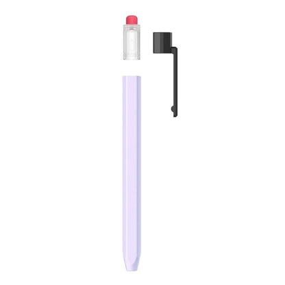 For Apple Pencil 2 AhaStyle PT180-K Stylus Retro Anti-slip Protection Case(Purple)