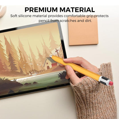 For Apple Pencil 1 AhaStyle PT180-K Stylus Retro Anti-slip Protection Case(Black)
