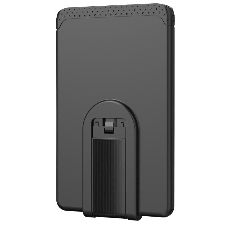 AhaStyle WG133 Adhesive Silicone Cell Phone Card Holder Phone Back Sticker Storage Bag(Black)