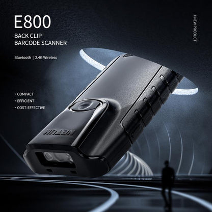 NETUM E800 2D QR Barcode Cell Phone Back Clip Portable Wireless Bluetooth Scanner
