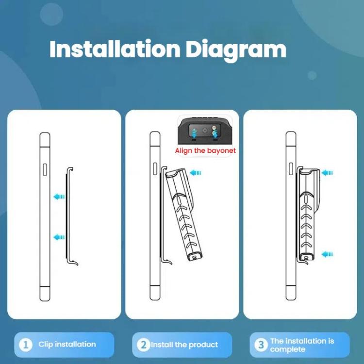 NETUM E800 2D QR Barcode Cell Phone Back Clip Portable Wireless Bluetooth Scanner