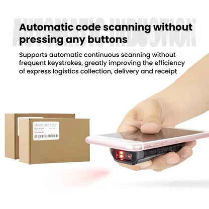 NETUM E800 2D QR Barcode Cell Phone Back Clip Portable Wireless Bluetooth Scanner