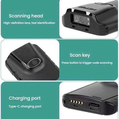 NETUM E800 2D QR Barcode Cell Phone Back Clip Portable Wireless Bluetooth Scanner