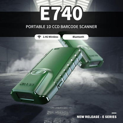 NTEUM E740 Cell Phone Back Clip Portable 1D Code Wireless Bluetooth Scanner