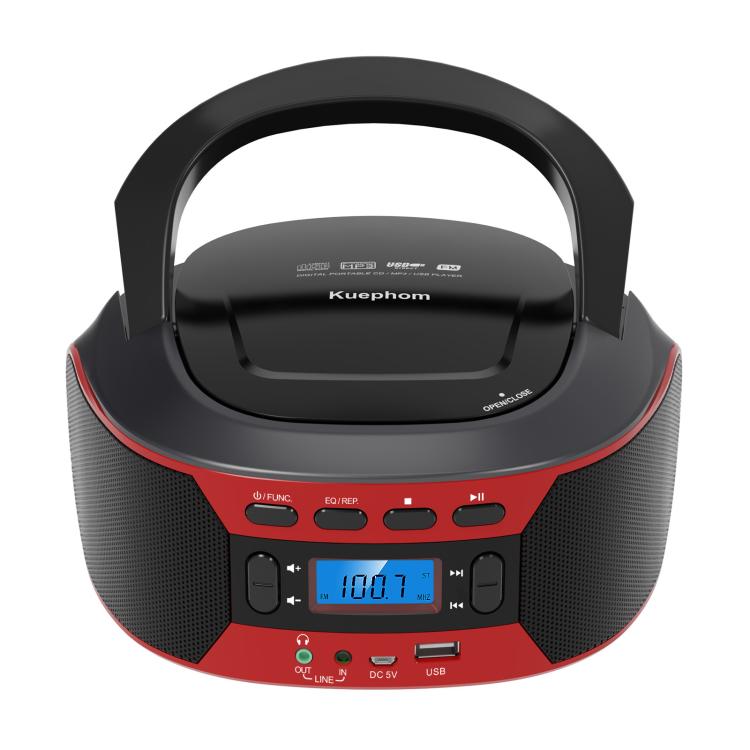 Kuephom W17 Portable Home CD Music Walkman FM Bluetooth Player EU Plug