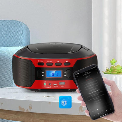 Kuephom W17 Portable Home CD Music Walkman FM Bluetooth Player EU Plug