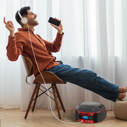 Kuephom W17 Portable Home CD Music Walkman FM Bluetooth Player EU Plug