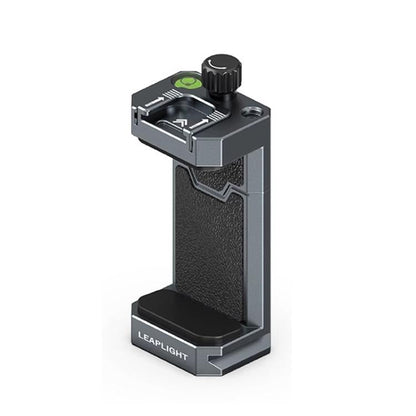 Leaplight Dual Cold Shoe All-Metal Phone Mount with 4x1/4 Inch Screw Ports & Arri Locating Holes(Gray)