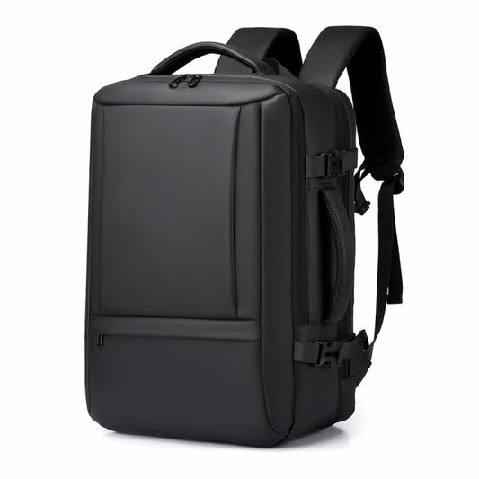 WEIXIER B759 Simple Expandable Men Shoulder Bag Large Capacity Laptop Backpacks(Black)