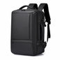 WEIXIER B759 Simple Expandable Men Shoulder Bag Large Capacity Laptop Backpacks(Black)