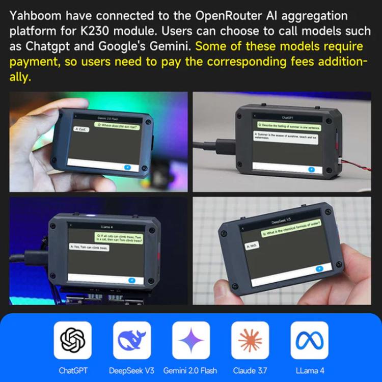 Yahboom K230 Vision Module With 2.4-Inch HD Touch Screen 32G TF Card Separate K230