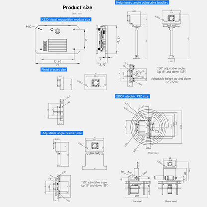 Yahboom K230 Vision Module Standard Edition CanMV Face Recognition Camera Sensor  Separate K230