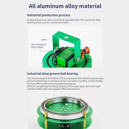 Yahboom 2DOF Electric Platform For Robot Car Black