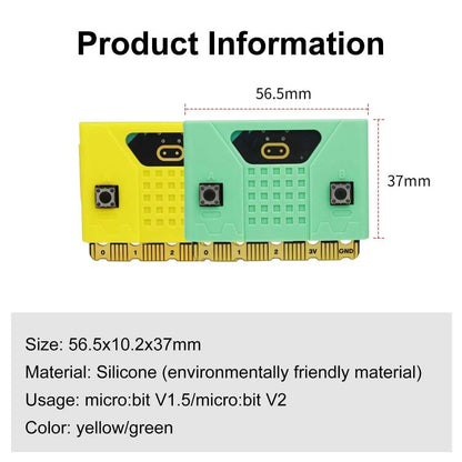 Coque de protection en silicone Yahboom pour carte Micro:bit V1.5/V2 (jaune)