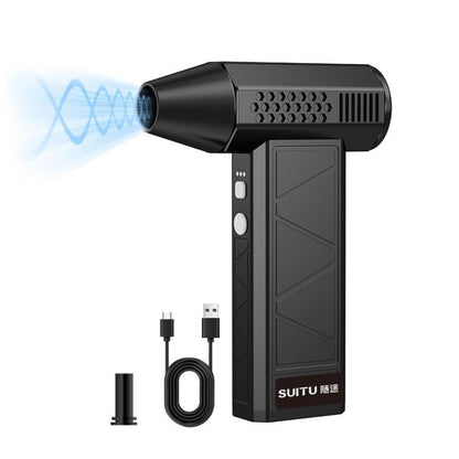 SUITU ST-8113 Outdoor Turbine Fan Home Lithium-ion Dust Blower Handheld Hair Dryer, Style: Blower Black
