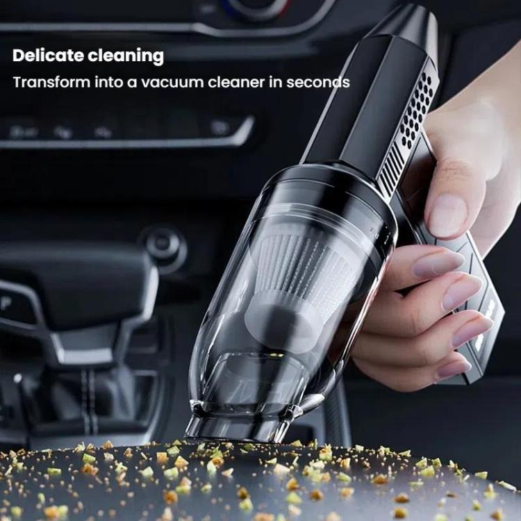 SUITU ST-8113 Outdoor Turbine Fan Home Lithium-ion Dust Blower Handheld Hair Dryer, Style: Blower+Vacuum Cleaner Gray