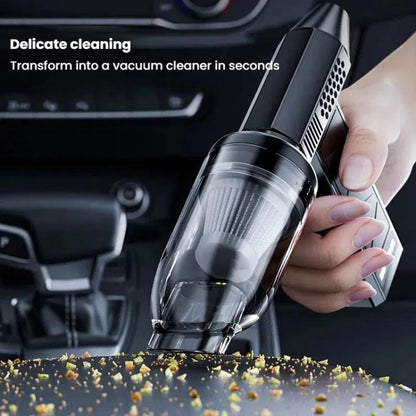 SUITU ST-8113 Outdoor Turbine Fan Home Lithium-ion Dust Blower Handheld Hair Dryer, Style: Blower+Vacuum Cleaner Black