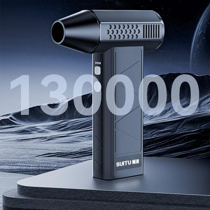 SUITU ST-8113 Outdoor Turbine Fan Home Lithium-ion Dust Blower Handheld Hair Dryer, Style: Blower Gray