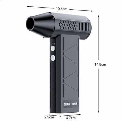 SUITU ST-8113 Outdoor Turbine Fan Home Lithium-ion Dust Blower Handheld Hair Dryer, Style: Blower Gray
