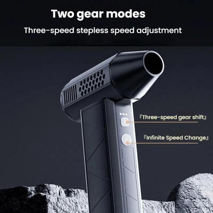 SUITU ST-8113 Outdoor Turbine Fan Home Lithium-ion Dust Blower Handheld Hair Dryer, Style: Blower+Vacuum Cleaner Gray