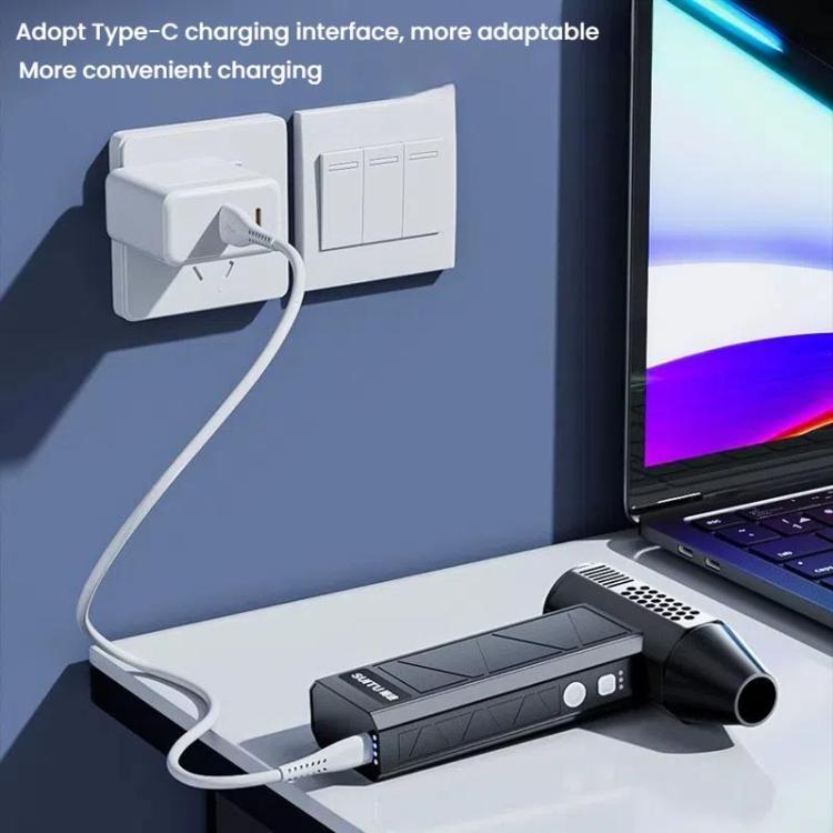 SUITU ST-8113 Outdoor Turbine Fan Home Lithium-ion Dust Blower Handheld Hair Dryer, Style: Blower Black