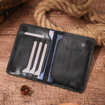 HUMERPAUL BP734 Leather Passport Document Holder(Black)