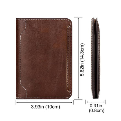 HUMERPAUL BP734 Leather Passport Document Holder(Brown)